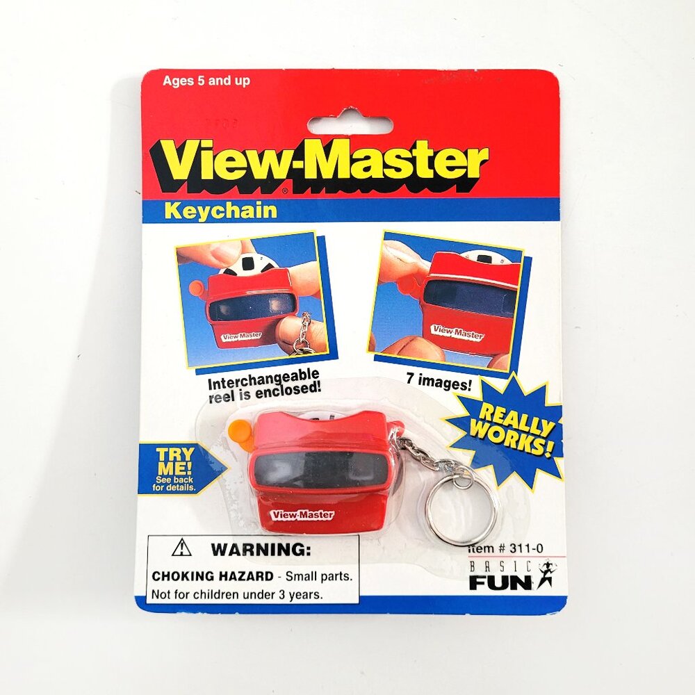 Basic Fun Vintage 90's View-Master Keychain  - NEW SEALED